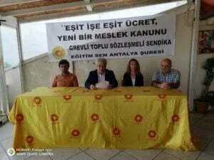 ÖMK’NİN YARATTIĞI AYRIMCILIK VE EŞİTSİZLİĞE SON VERİLMELİDİR! YOKSULLUK SINIRININ ÜZERİNDE, EŞİT İŞE EŞİT ÜCRET TALEP EDİYORUZ!